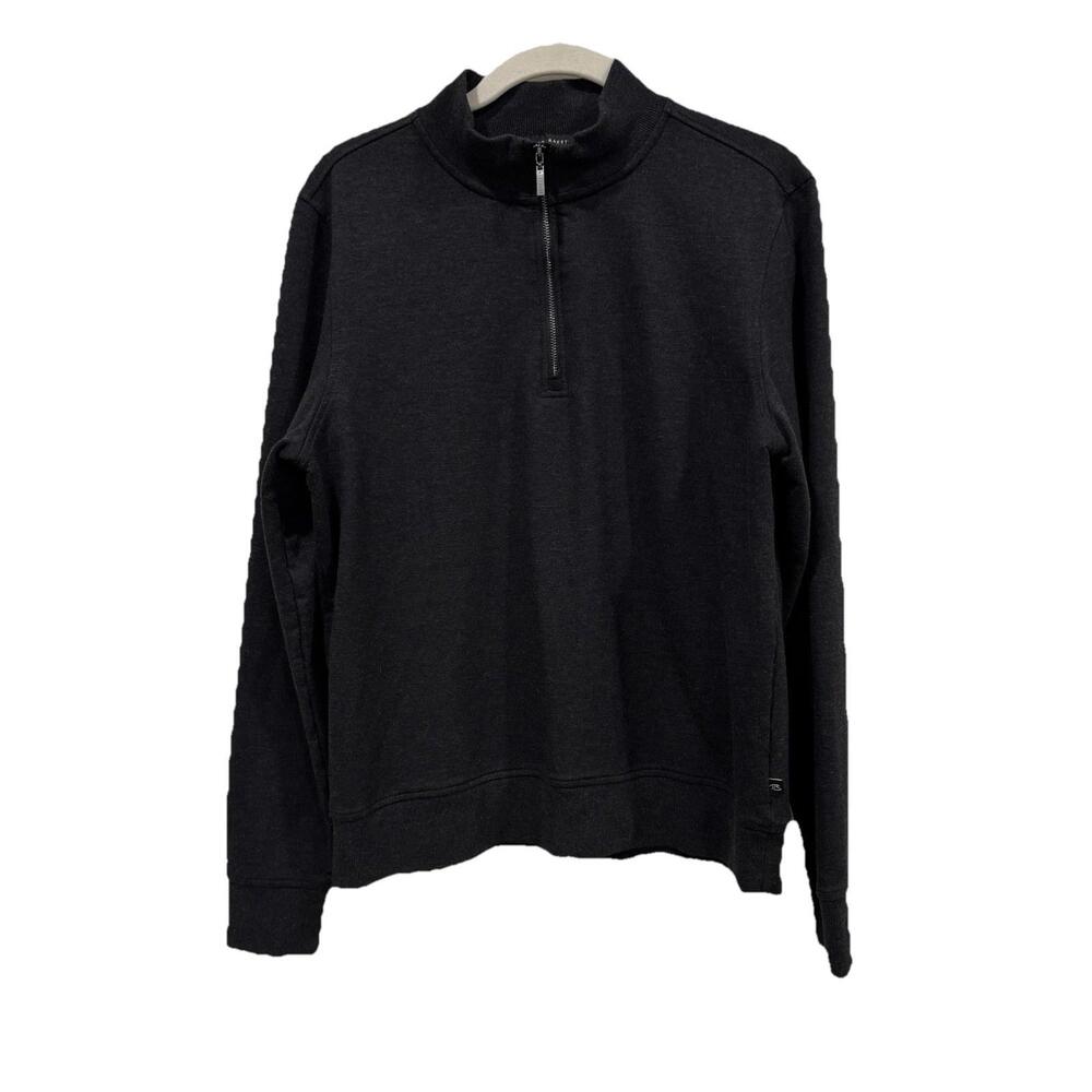 Men’s Robert‎ Barakett Halton Quarter Zip Pullover Sweater Gray Small